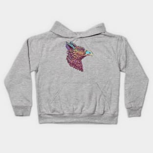 Stain glass griffin Kids Hoodie